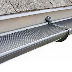 Two piece gutter system installed on a home.