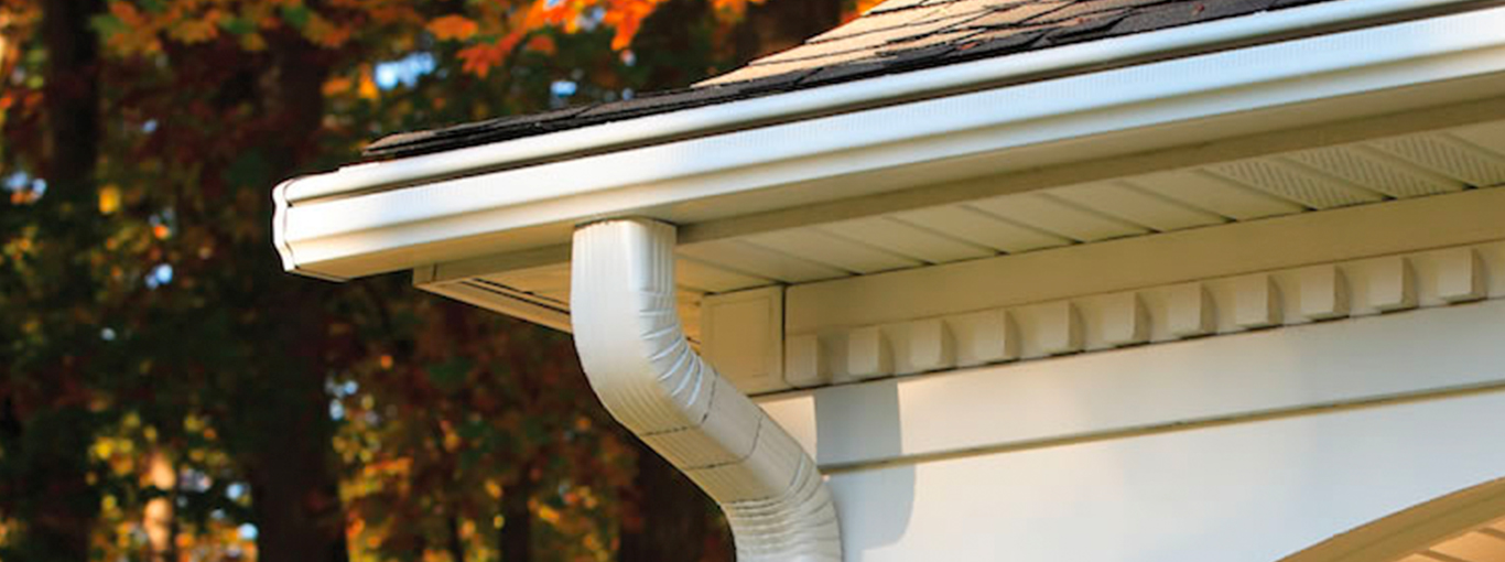 LeafGuard Gutter System shown on a house
