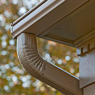 LeafGuard Gutters shown with a paint finish that does not chip or rust.