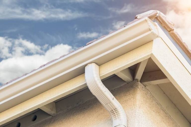 Gutters on roof